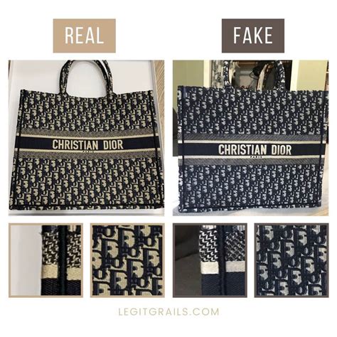 fake dior tote vs real|dior book tote authenticity.